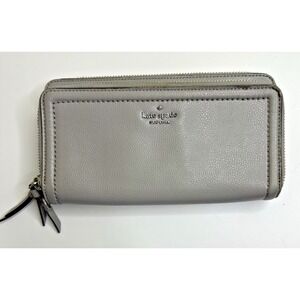 Kate Spade New York Anita Patterson Gray Leather Zip Around Wallet